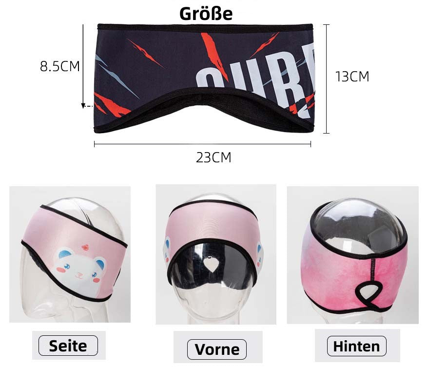 echtheim Winter Fleece Stirnbänder Sport Damen Herrn Kinder warme mit Ohrenschützer