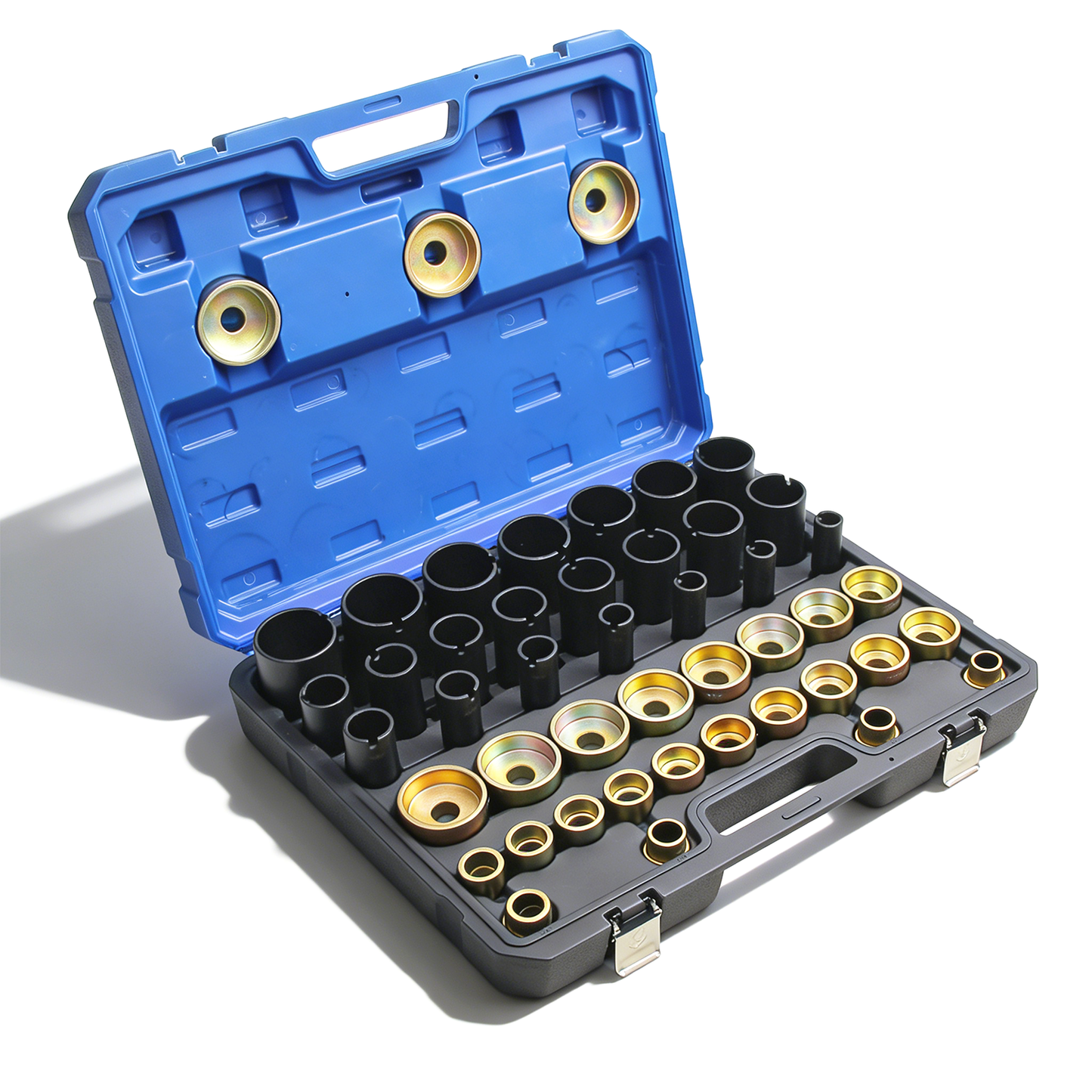Kuntech Hydraulischer Buchsen Auspresssatz 26–74mm Silentlager Werkzeug Abzieher Set KFZ