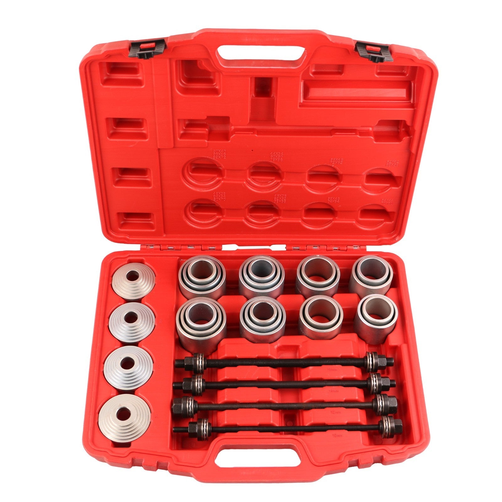 Silentlager Abzieher Satz Druckhülsen Demontage Achslager Lager Werkzeug 28-tlg3