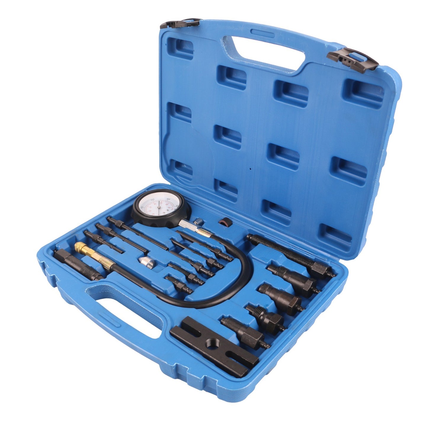 17-tlg. Druckprüfgerät für Dieselmotoren Kompressionsdruckprüfer2