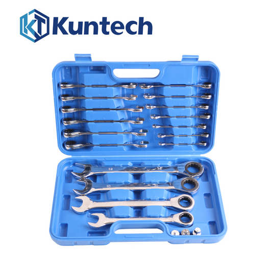 Ratschenschlüssel Satz 8-32mm Maul Ring Ratsche Schlüssel 17 tlg Include 3 AD0