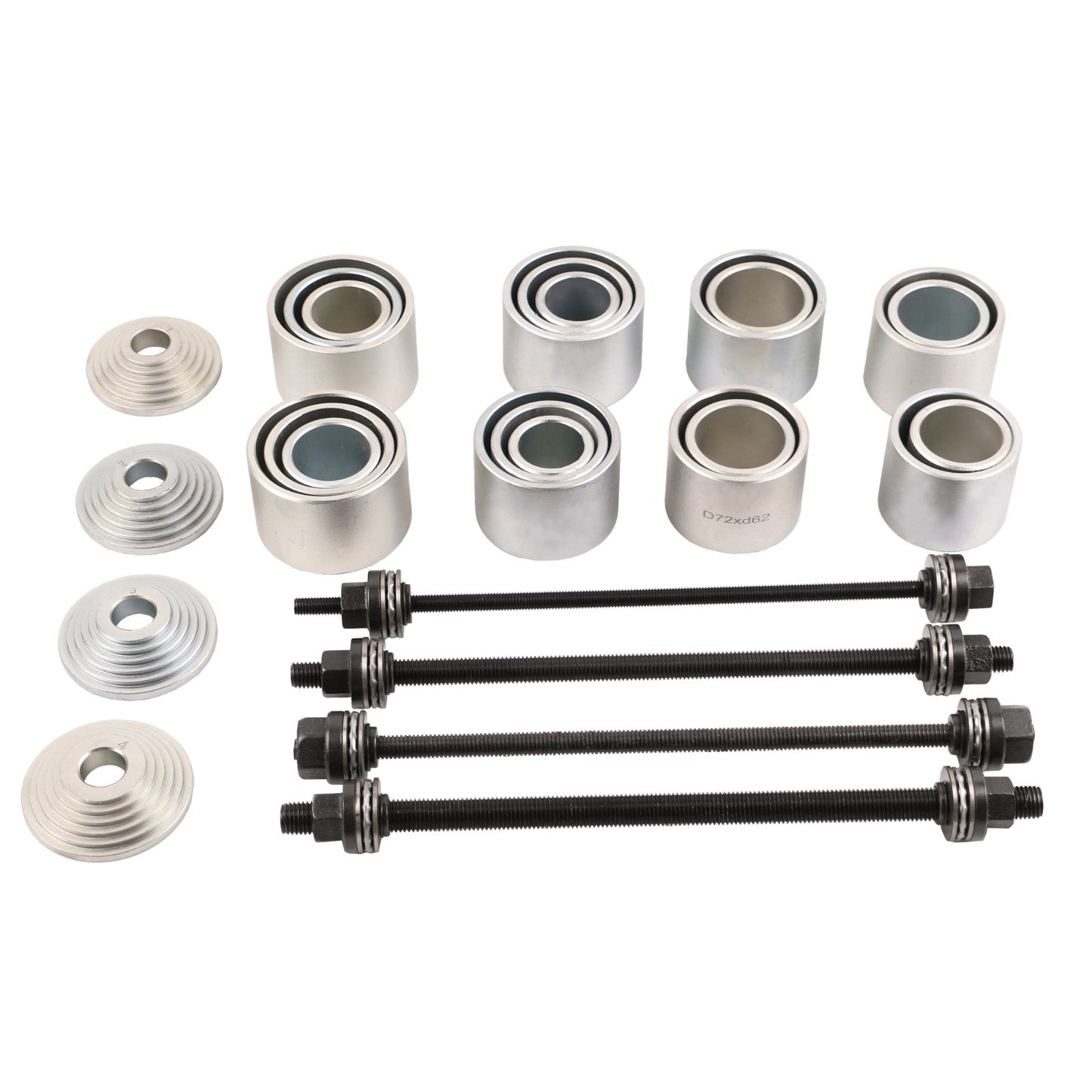 Silentlager Abzieher Satz Druckhülsen Demontage Achslager Lager Werkzeug 28-tlg1