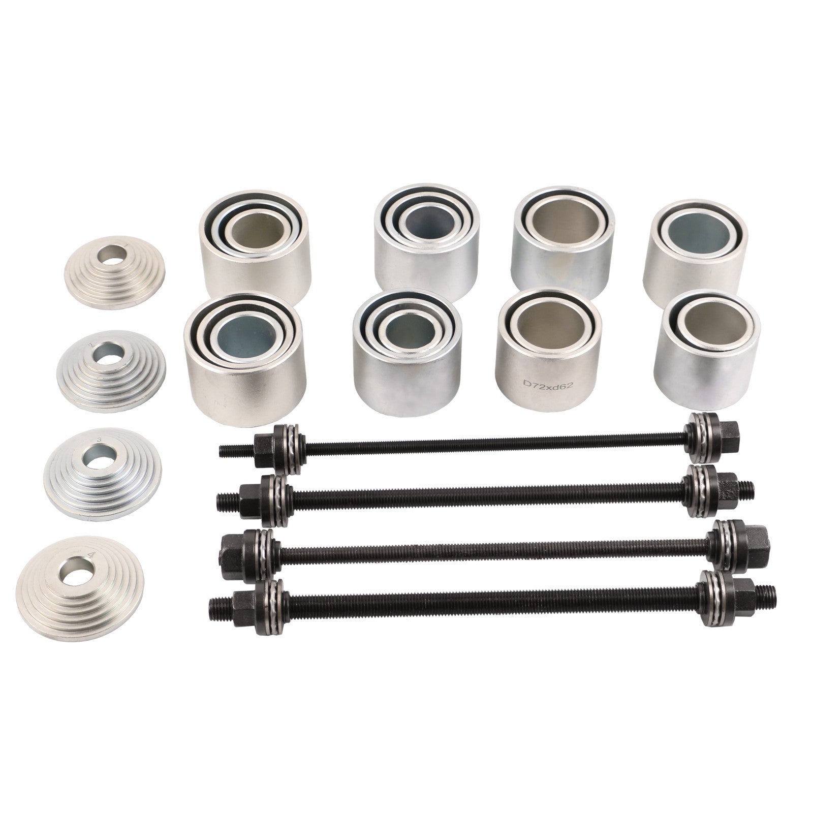 Silentlager Abzieher Satz Druckhülsen Demontage Achslager Lager Werkzeug 28-tlg1