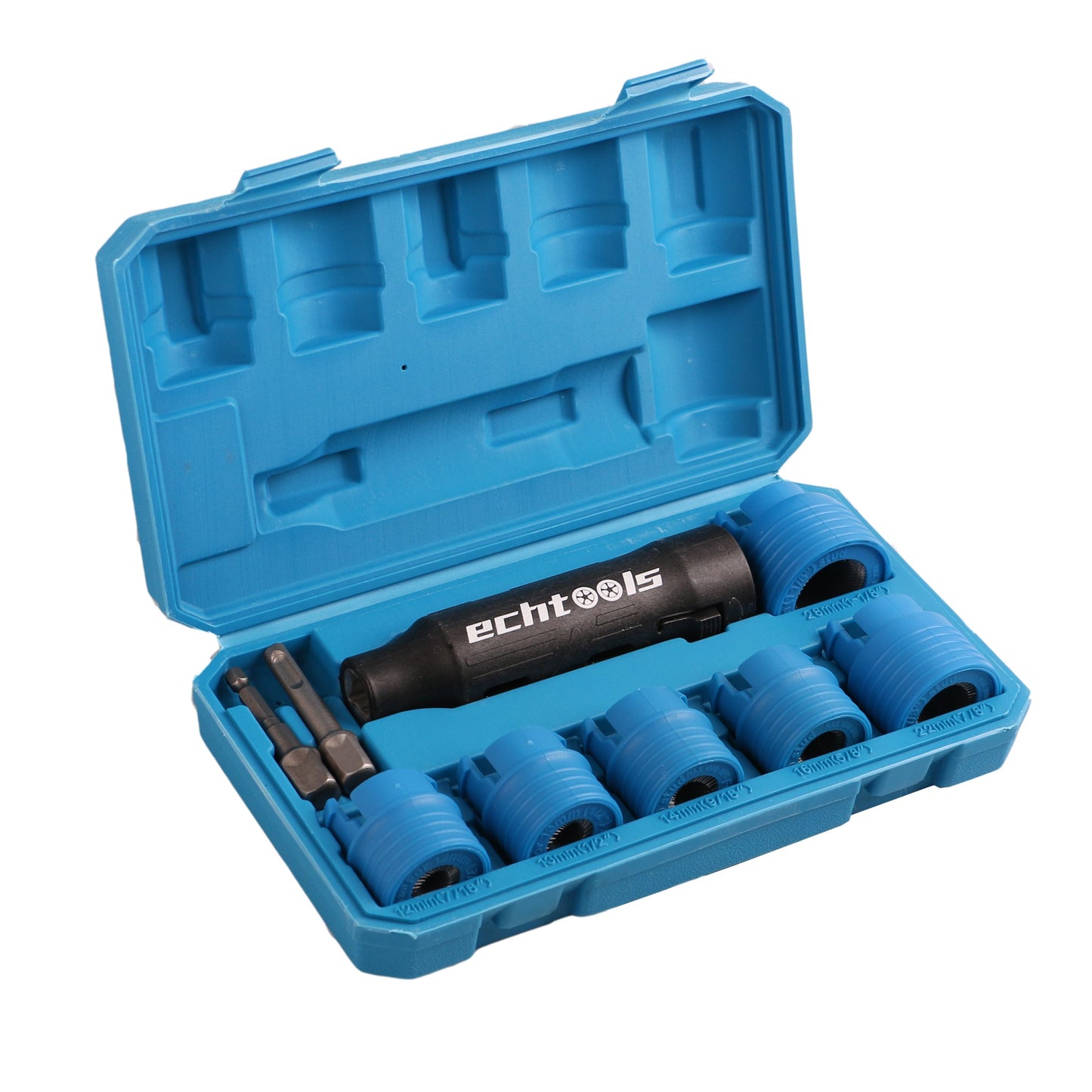 echtools EC1452 Radbolzen-Reinigungswerkzeug-Set 9-tlg. 1/2" mit M12 M13 M14 M16 M22 M28 Bürsten