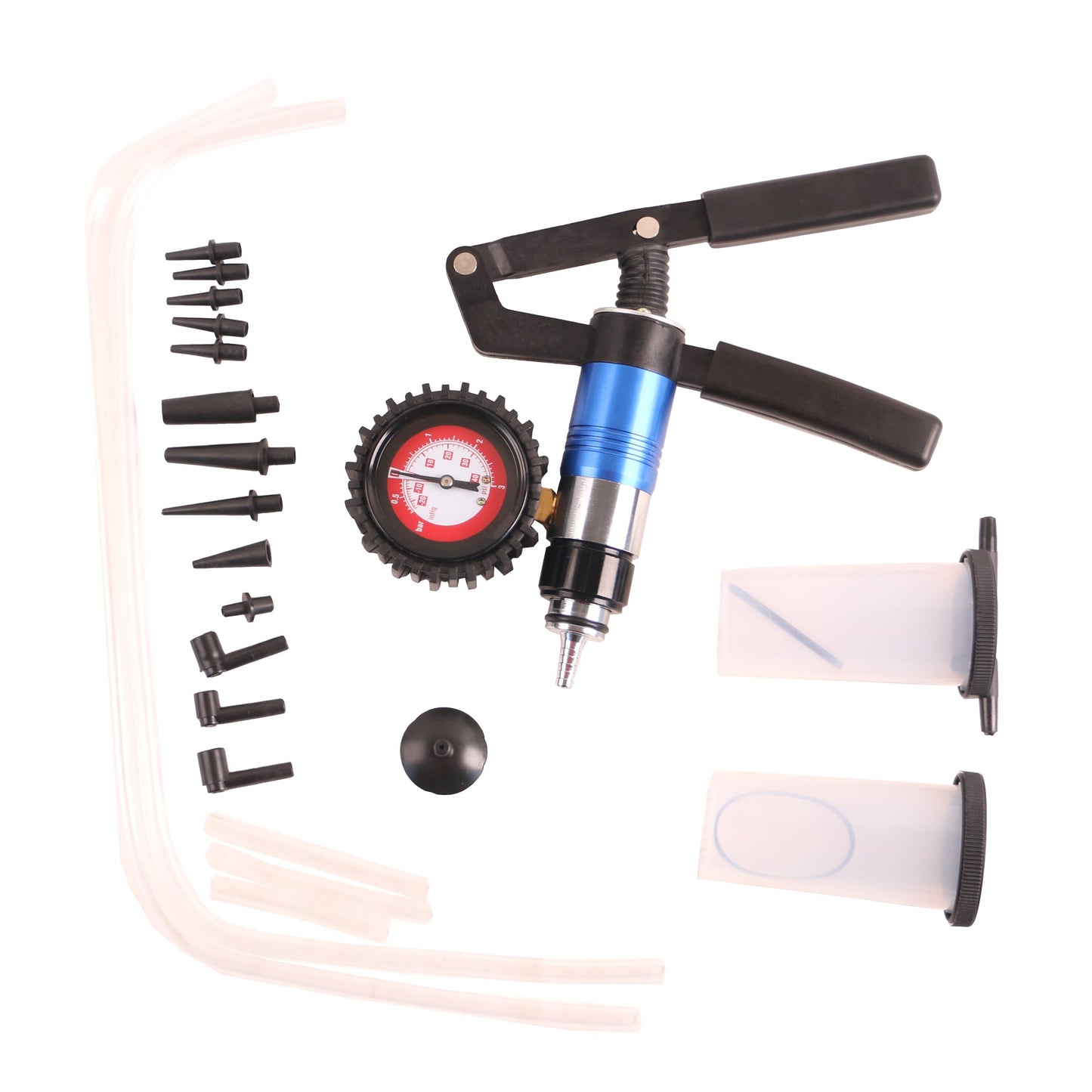 echtools EC1506 Vakuum Druckpumpen-Satz, Vakuum Tester, Bremsenentlüfter, Pumpe inkl. Adapter