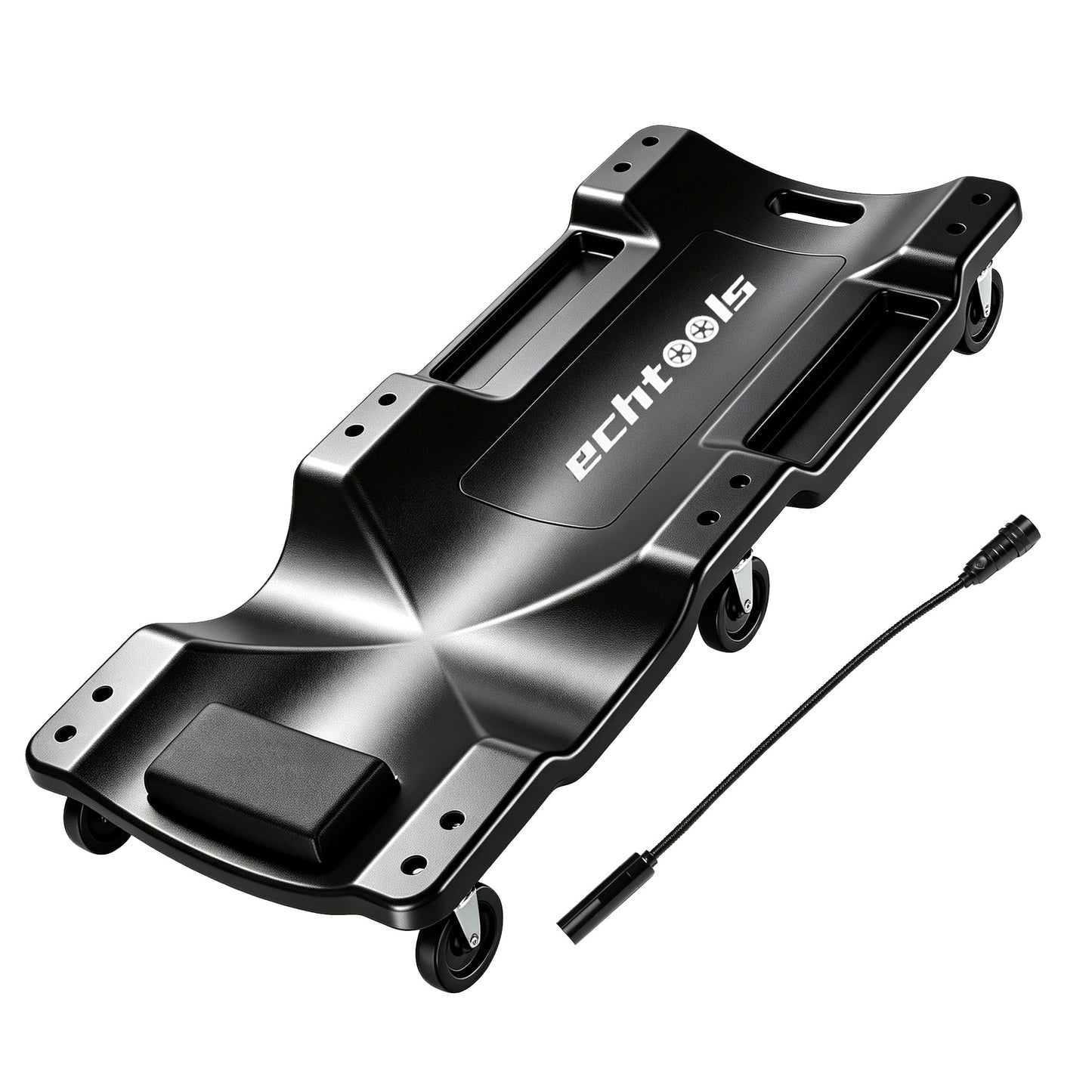 echtools EC1718 Kfz Rollbrett mit LED Tragkraft Montageliege Werkstattliege