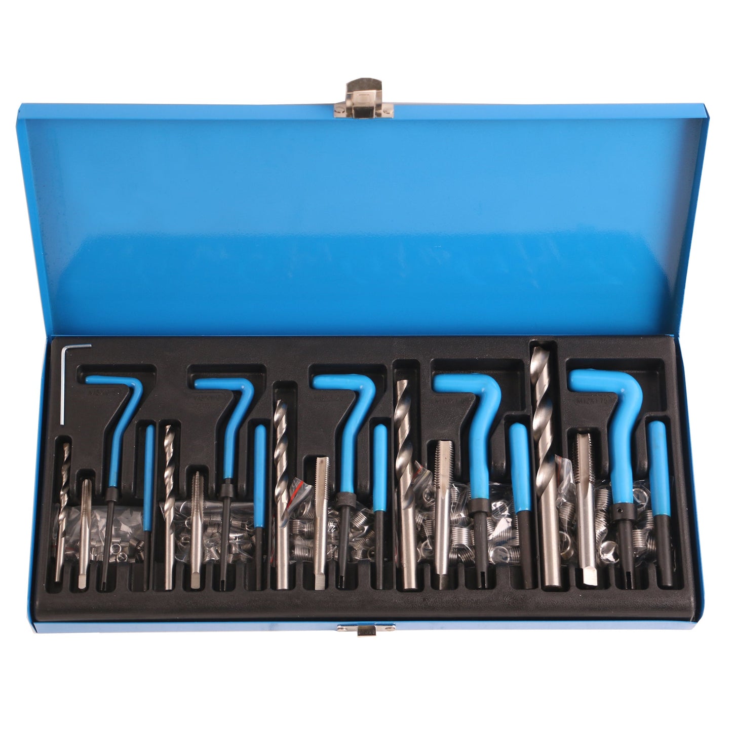 EC1804 131 tlg Gewinde Reparatur Set Gewindeeinsatz Werkzeug Satz M5 M6 M8 M10 M12