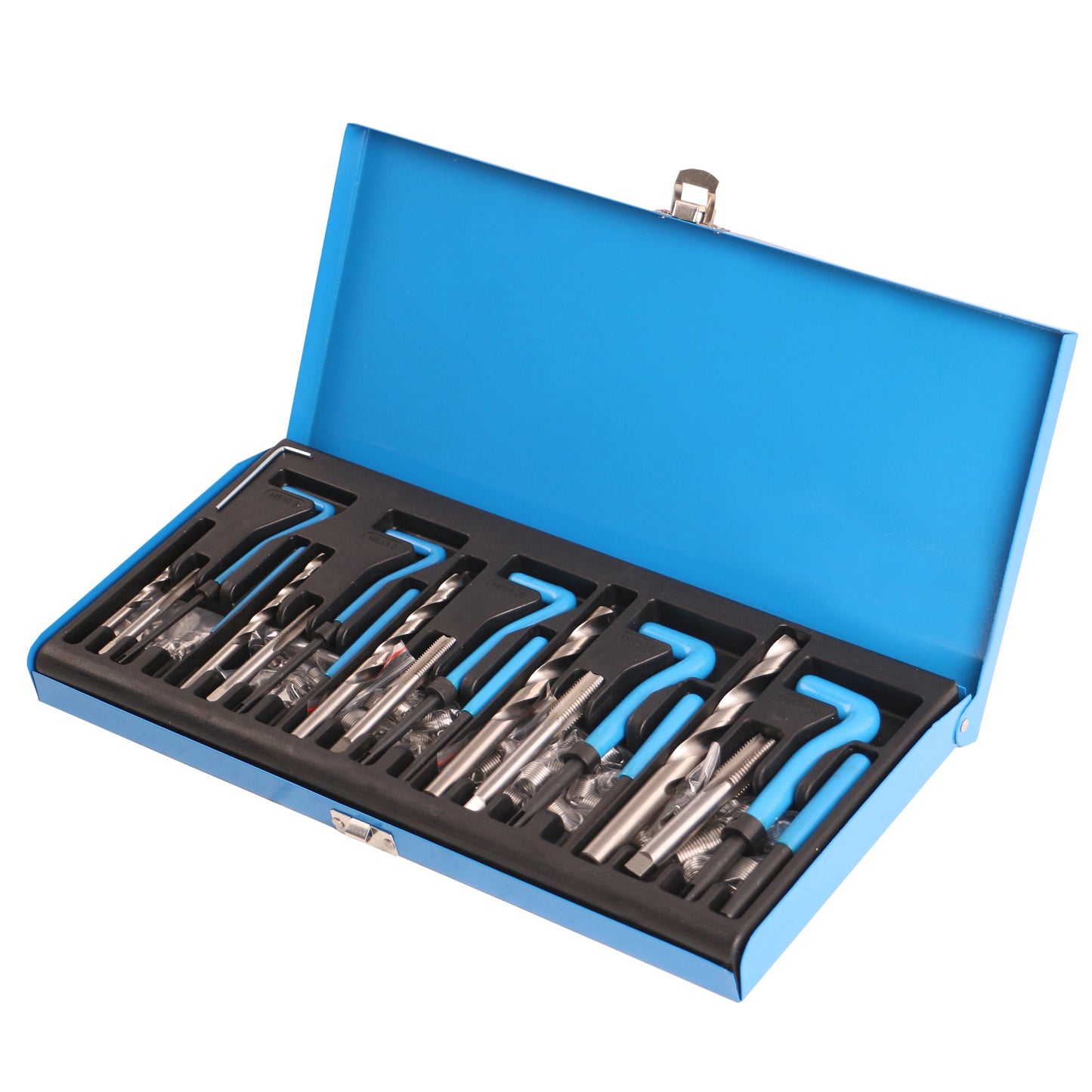 EC1804 131 tlg Gewinde Reparatur Set Gewindeeinsatz Werkzeug Satz M5 M6 M8 M10 M12