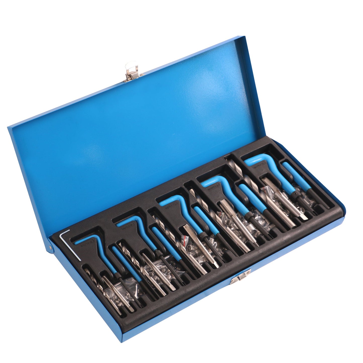 EC1804 131 tlg Gewinde Reparatur Set Gewindeeinsatz Werkzeug Satz M5 M6 M8 M10 M12
