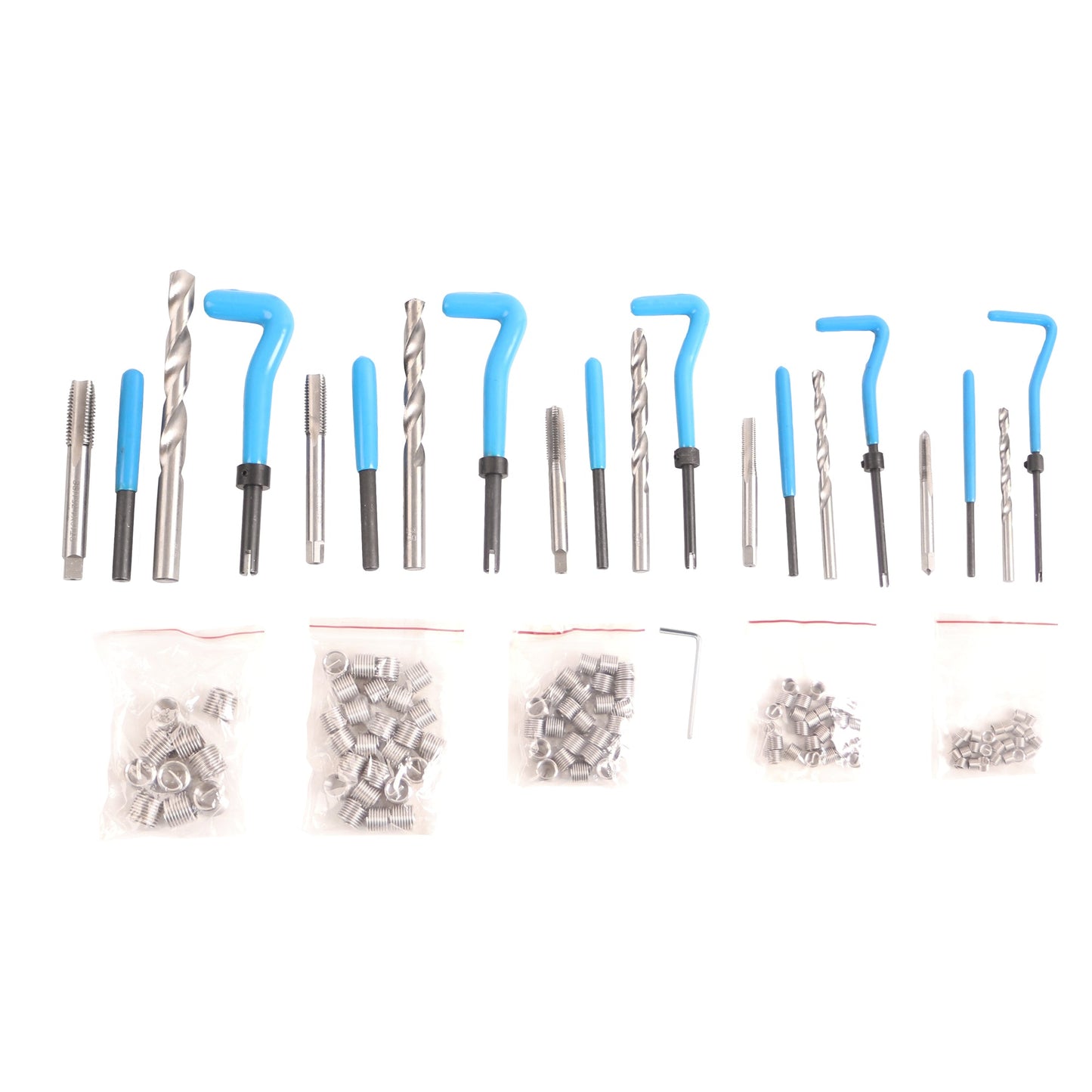 EC1804 131 tlg Gewinde Reparatur Set Gewindeeinsatz Werkzeug Satz M5 M6 M8 M10 M12