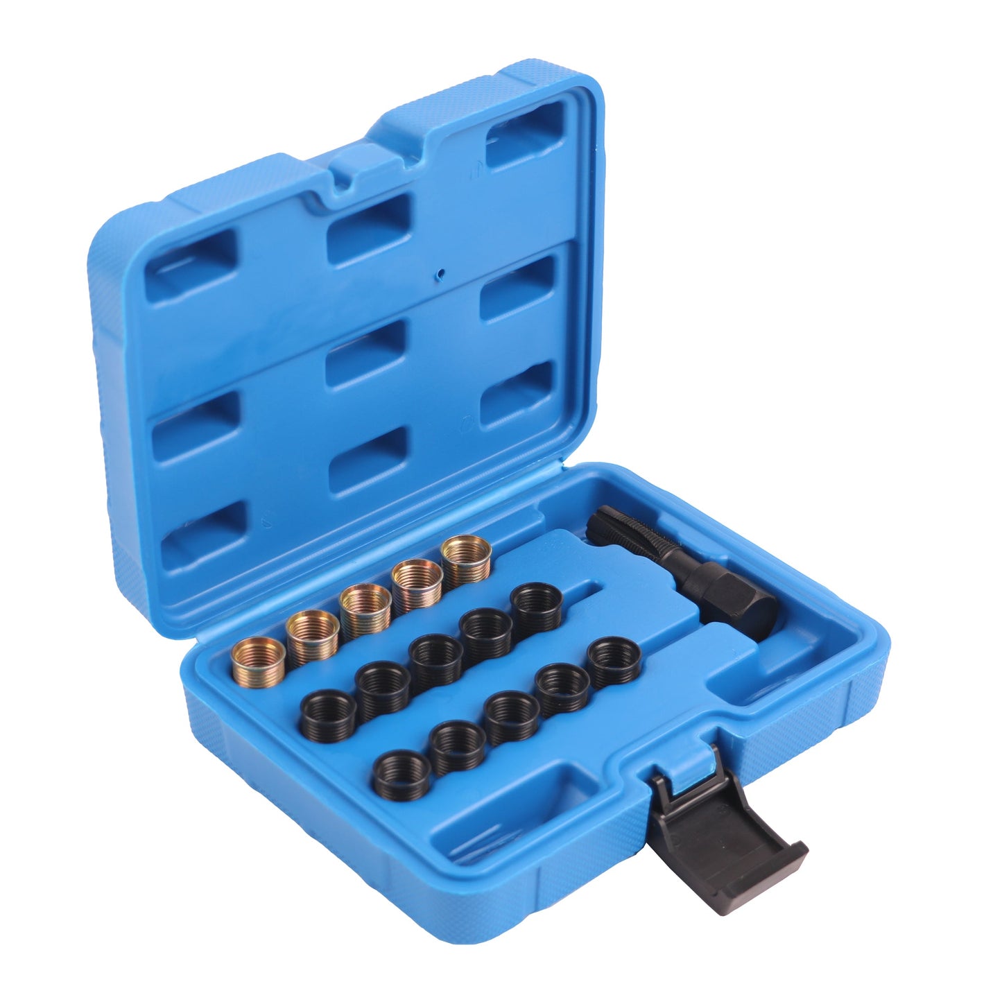 echtools EC1805 Zündkerzen Gewinde Reparatur Satz M14x1.25 Ersatzgewinde Bohrer Gewindehülse Kfz