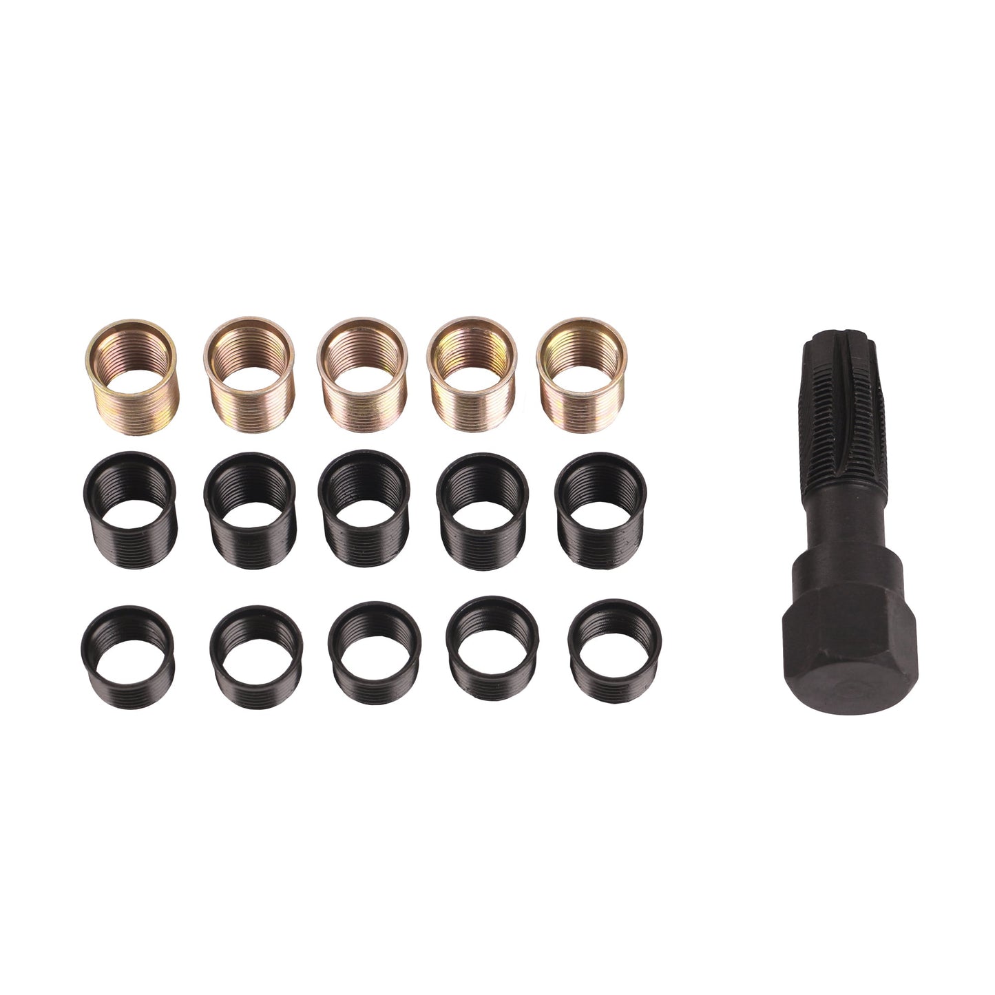 echtools EC1805 Zündkerzen Gewinde Reparatur Satz M14x1.25 Ersatzgewinde Bohrer Gewindehülse Kfz