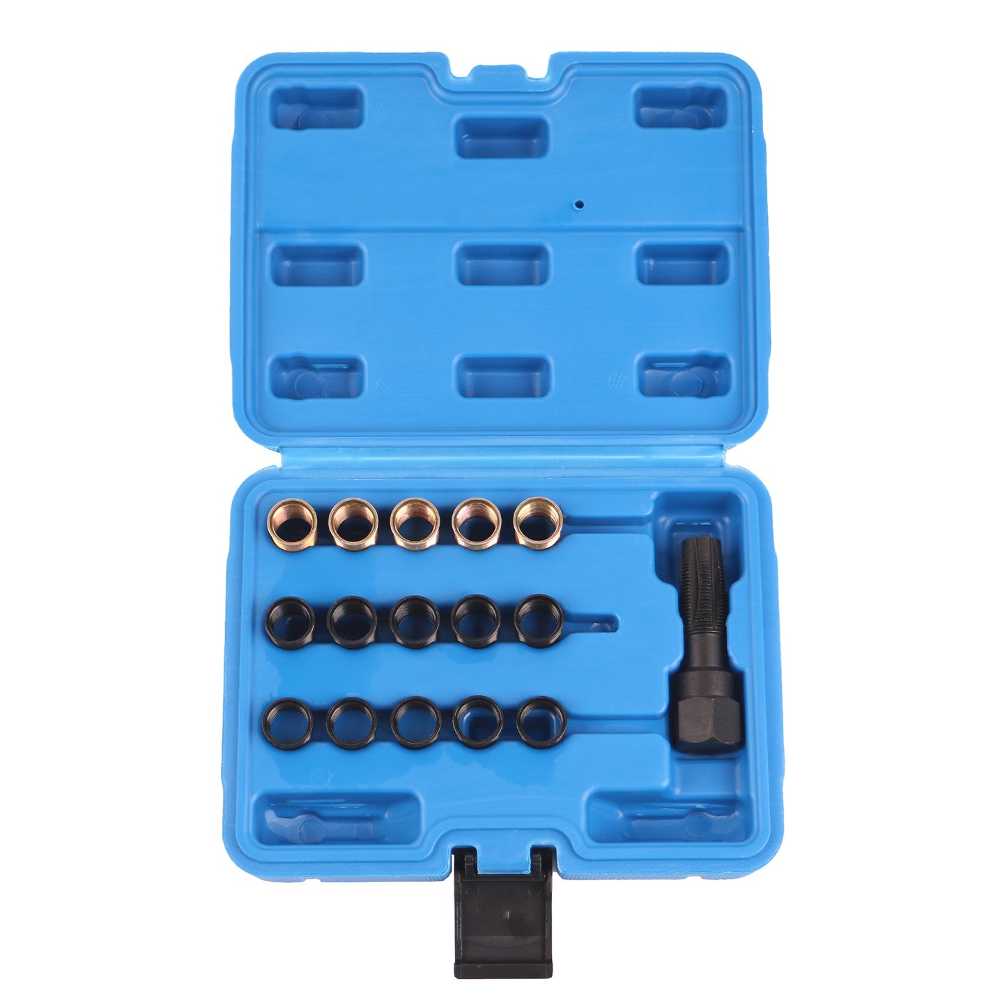 echtools EC1805 Zündkerzen Gewinde Reparatur Satz M14x1.25 Ersatzgewinde Bohrer Gewindehülse Kfz