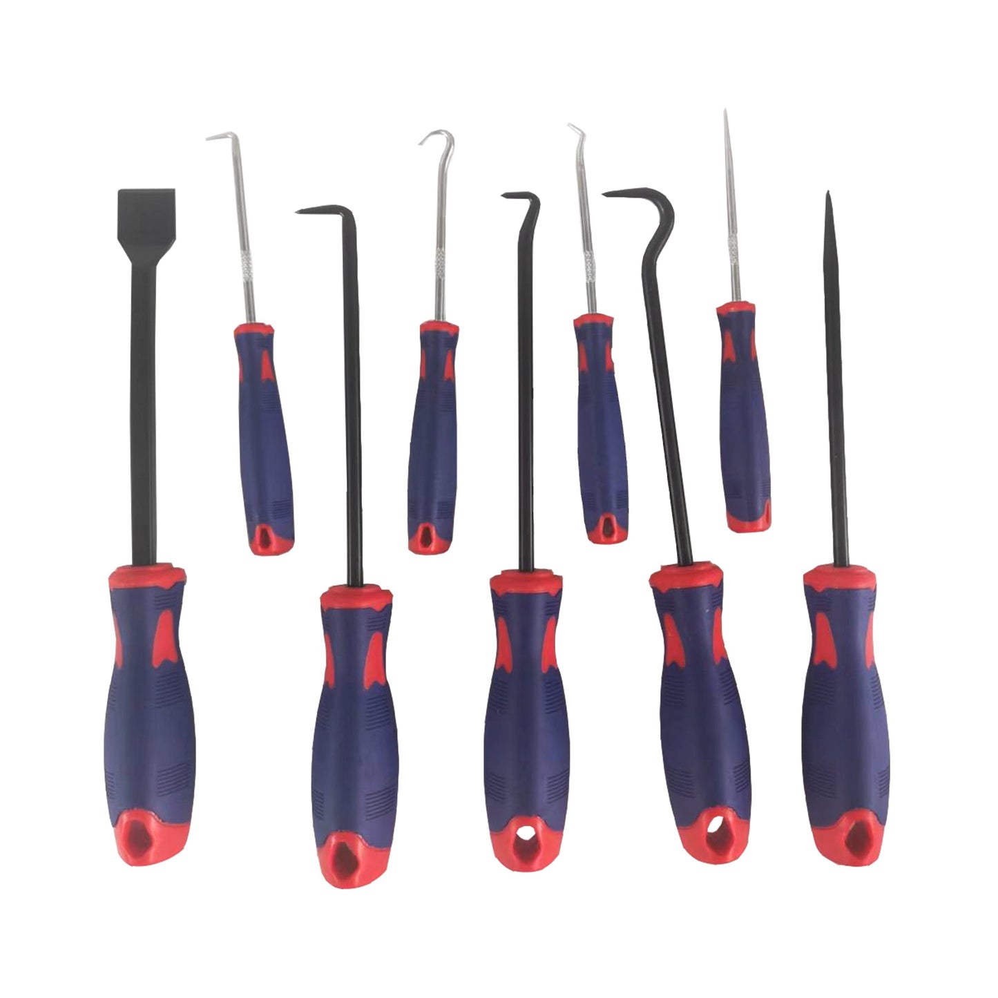 echtools EC1808 9PCS Präzisions-Schaber Pick-Haken Set Öldichtung Puller Dichtung O-Ring-Schlauch-Tool zum Entfernen