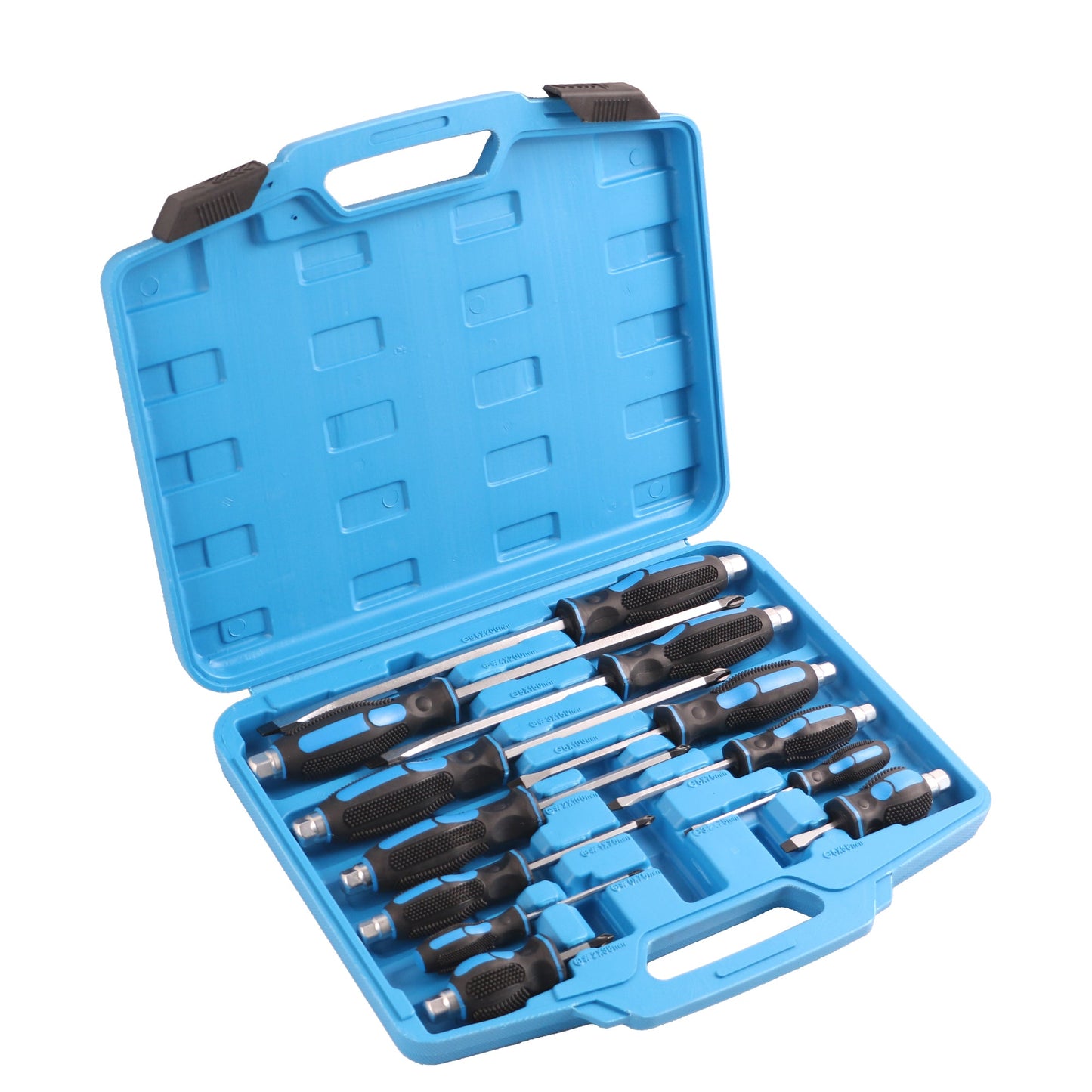 echtools EC2002 SCHRAUBENDREHER SATZ 12-tlg. MAGNET SCHRAUBENZIEHER KREUZ SCHLITZ WERKZEUG