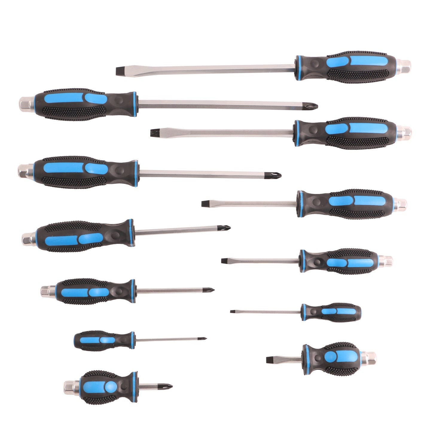 echtools EC2002 SCHRAUBENDREHER SATZ 12-tlg. MAGNET SCHRAUBENZIEHER KREUZ SCHLITZ WERKZEUG