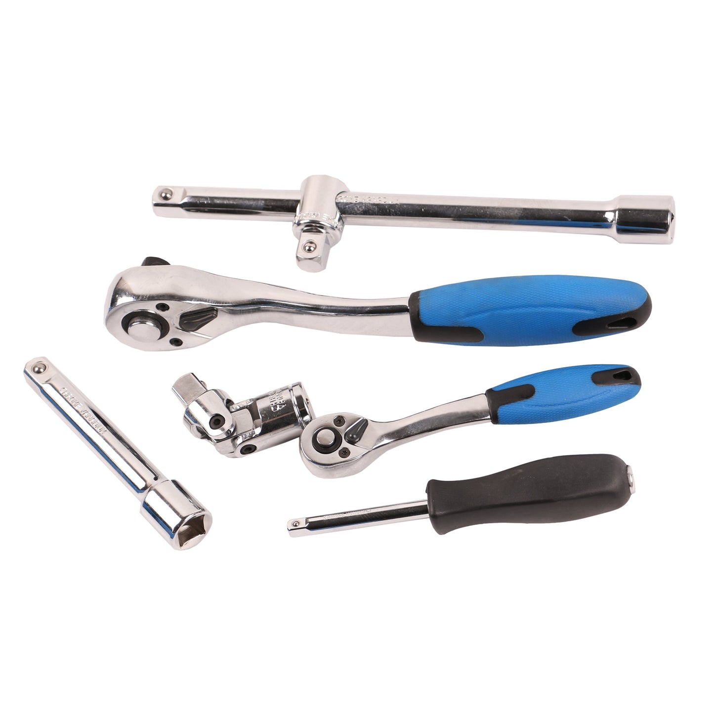 echtools EC2007 94tlg. 1/4 & 1/2 Zoll Bohrer Steckschlüssel-und Schraubenschlüssel-Set CR-V Werkstatt Garage