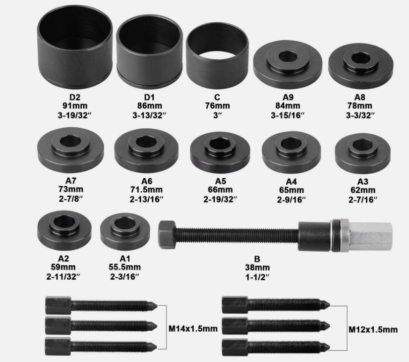 echtools EC1726 Radlagerwerkzeug Radlager Radnabe Abzieher Ausdrücker für VW Audi Opel Fiat BMW