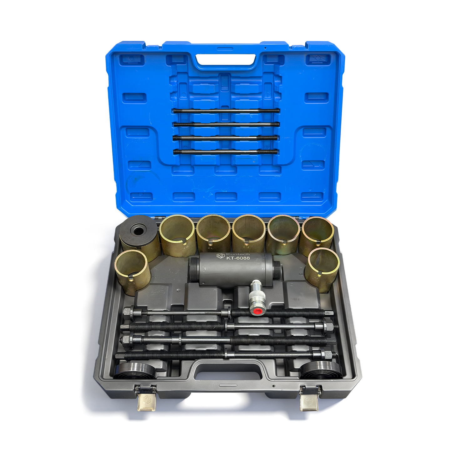 Kuntech Hydraulischer Buchsen Auspresssatz 70–87mm Silentlager Werkzeug Abzieher KFZ Set